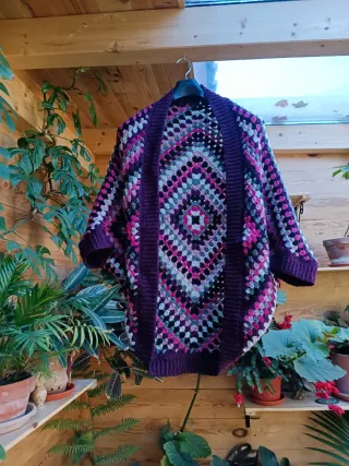 Cárdigan de punto estilo granny