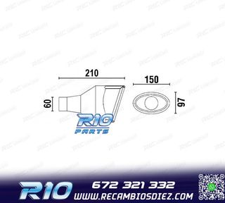 COLA ESCAPE IZQ UNIVERSAL LOOK CUPRA 3 OVALADA