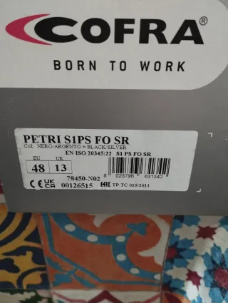 Zapatos de Seguridad Cofra S1 Negros