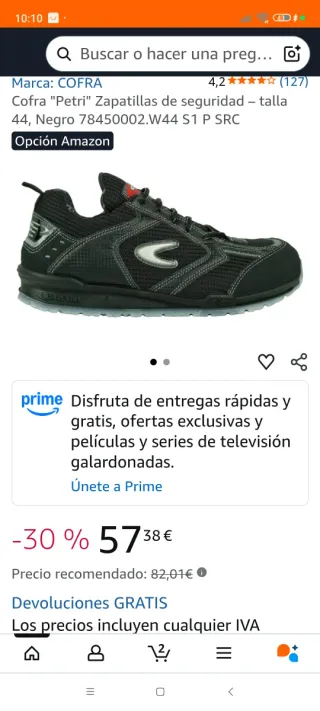 Zapatos de Seguridad Cofra S1 Negros