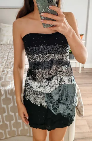 Vestido de fiesta negro talla M