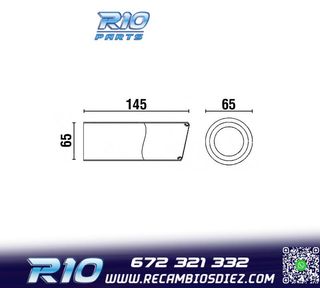 COLA ESCAPE REDONDA 65MM ACERO INOX