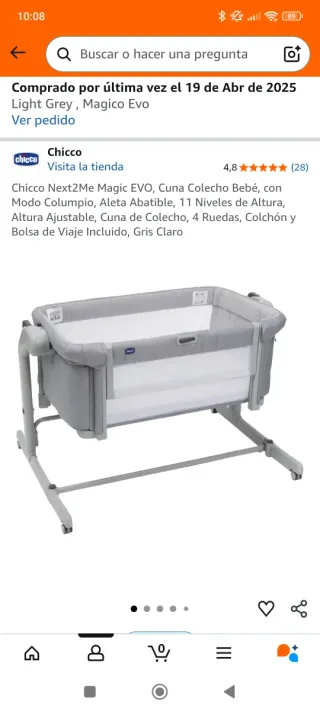 Cuna/minicuna. Chicco Next2Me Magic EVO Cuna Colec