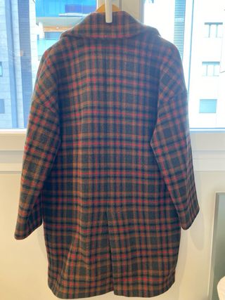 Abrigo cuadros Zara mujer M