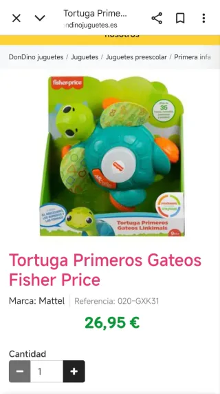 Tortuga Primeros Gateos Fisher Price