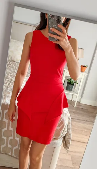 Vestido fiesta rojo talla S