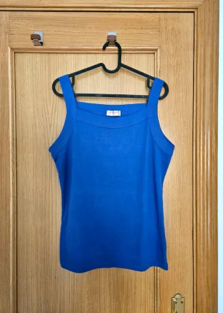 Camiseta tirantes azul básica Talla XL
