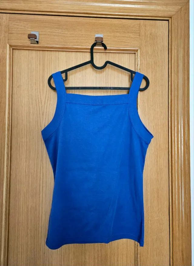 Camiseta tirantes azul básica Talla XL