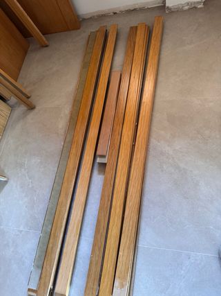 2 Puertas de Madera Completas en color Roble