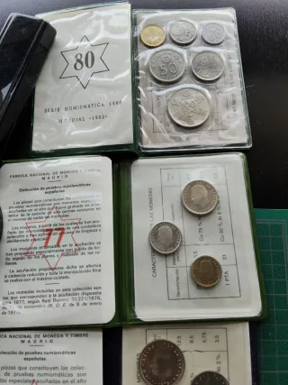 Portafoglio Monete 1976, 77, 78 e 80 Non Circolanti