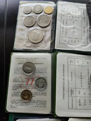 Portafoglio Monete 1976, 77, 78 e 80 Non Circolanti