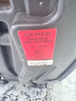 Silla coche bebé grupo 2-3 con isofix