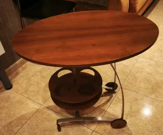 Mesa camarera madera y metal