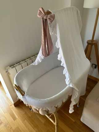 Cuna/Moisés de Bambú para bebé Hecho a Mano