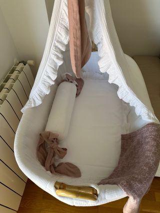 Cuna/Moisés de Bambú para bebé Hecho a Mano