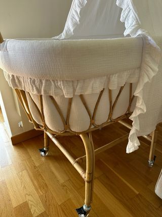 Cuna/Moisés de Bambú para bebé Hecho a Mano