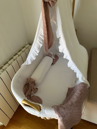 Cuna/Moisés de Bambú para bebé Hecho a Mano