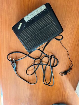 Radio Despertador Supertech AM/FM Negro Vintage