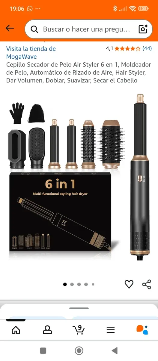 Cepillo Secador MogaWave 6 en 1