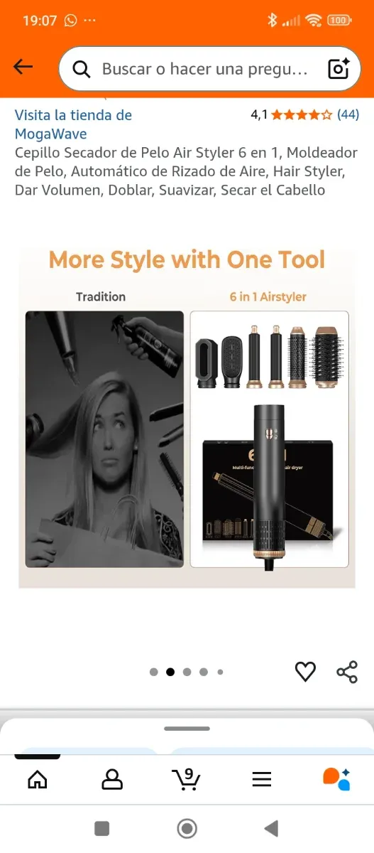 Cepillo Secador MogaWave 6 en 1