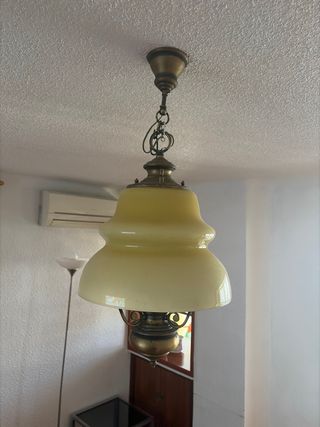 Lámpara de techo diseño cristal y metal