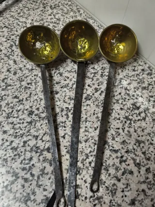 3 Cazos Antiguos de Cobre
