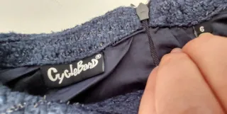 Vestito blu bambina con perle