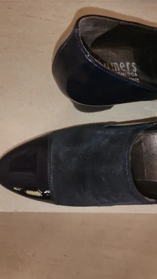 Zapatos Plumers azules Piel y Charol