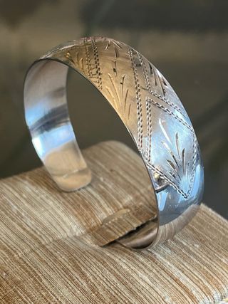 Bracciale rigido vintage argento 925