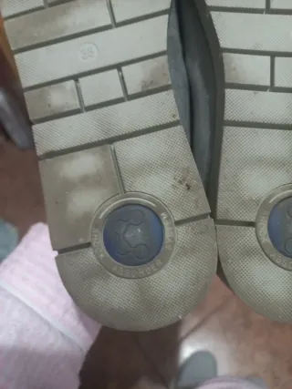 Mocasines plateados talla 38