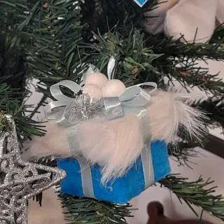 Árbol de Navidad 1.20m Azul y Plateado