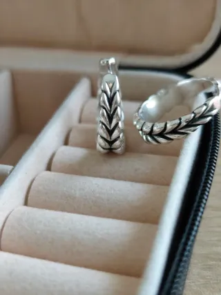 Pendientes Aro S925 Diseño Espiga