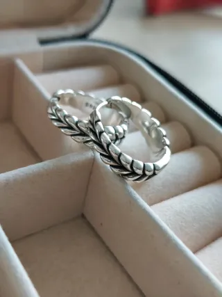 Pendientes Aro S925 Diseño Espiga