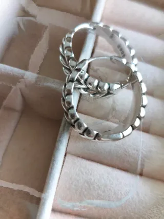 Pendientes Aro S925 Diseño Espiga