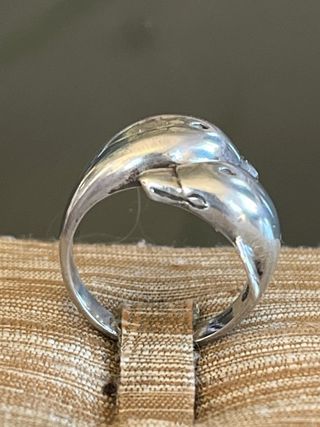 Anello vintage delfini argento 925