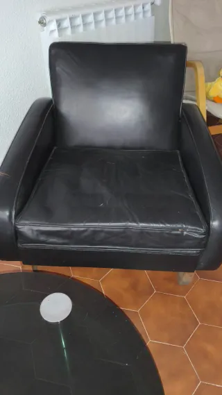 2 Poltrone Vintage Imbottitura Nera