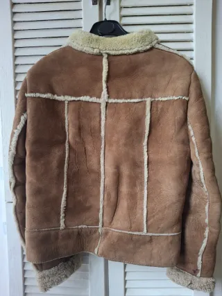 Montone corto vintage marrone donna taglia 40/42