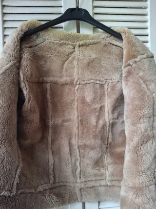 Montone corto vintage marrone donna taglia 40/42