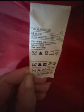 Cappotto Benetton Rosso