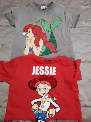 Lote 2 Camisetas Disney Ariel y Jessie