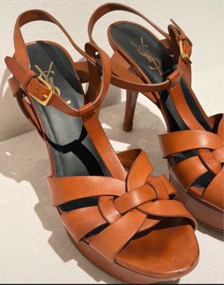 Sandalias YSL Marrones Piel