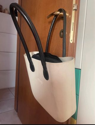 Borsa O Bag Beige e Nera