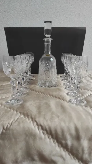 Juego Decantador y Vasos Samobor Yugoslavia