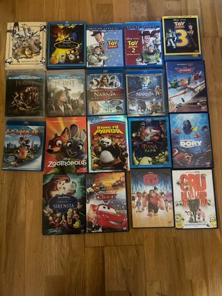 Lote Películas Blu-ray y DVD Disney Pixar