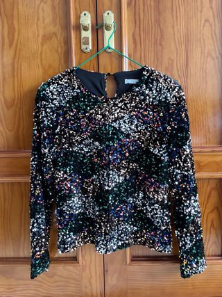 Top lentejuelas rombos