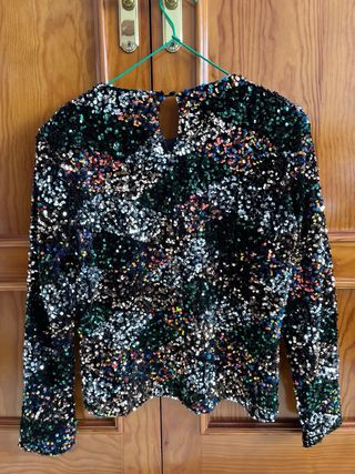 Top lentejuelas rombos