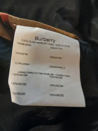 Chaqueta Burberry Hombre Negra