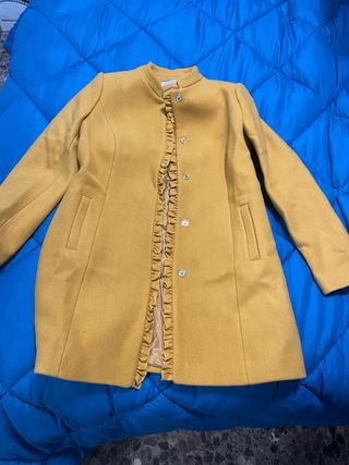 Abrigo Lana Naf Naf Mostaza T.38