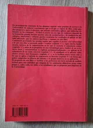 Análisis de textos de selectividad