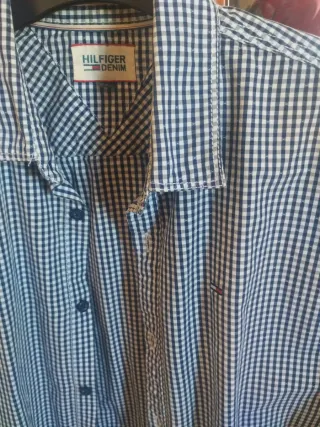 Camisa Tommy Hilfiger Cuadros Azul Talla M